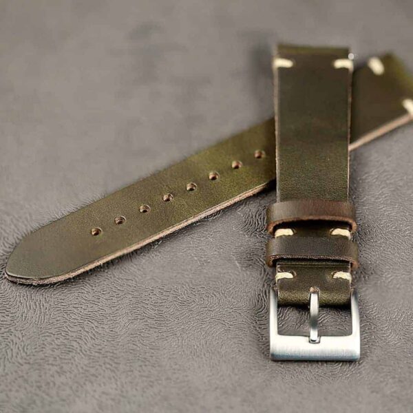 Natural | Thin Horween Leather Watch Strap | Hemsut