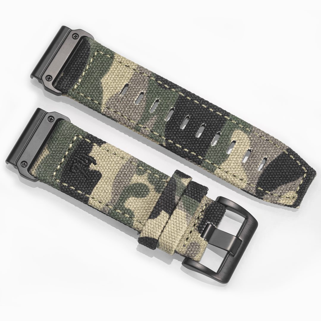 Olytop 22mm Military Nylon Watch Bands for Garmin Instinct/Instinct 2  Solar, Durable Fabric Sport Strap Replacement Wristband Bracelet for Garmin