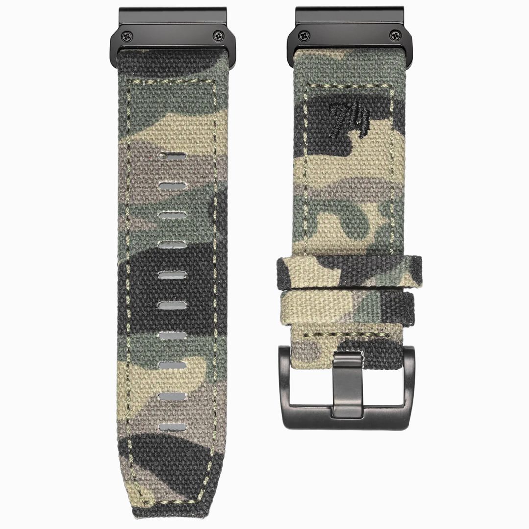 Olytop 22mm Military Nylon Watch Bands for Garmin Instinct/Instinct 2  Solar, Durable Fabric Sport Strap Replacement Wristband Bracelet for Garmin