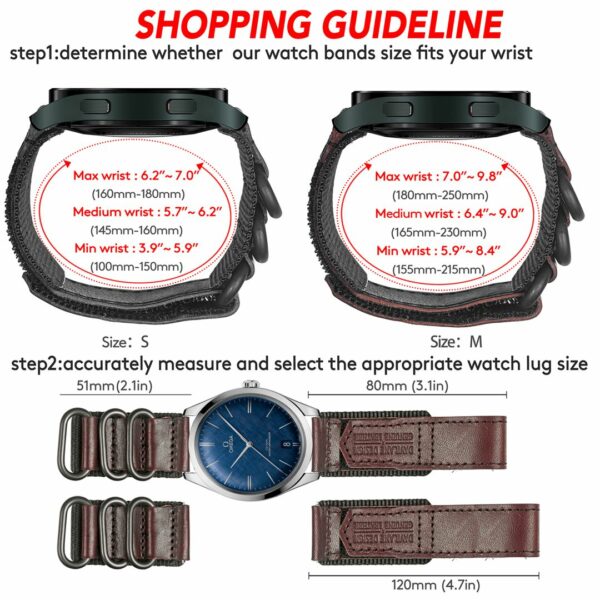 EACHE 20mm Black Leather Watch Bands for Men, Perforated Rally Racing  Watchbands for Men | Amazon.com