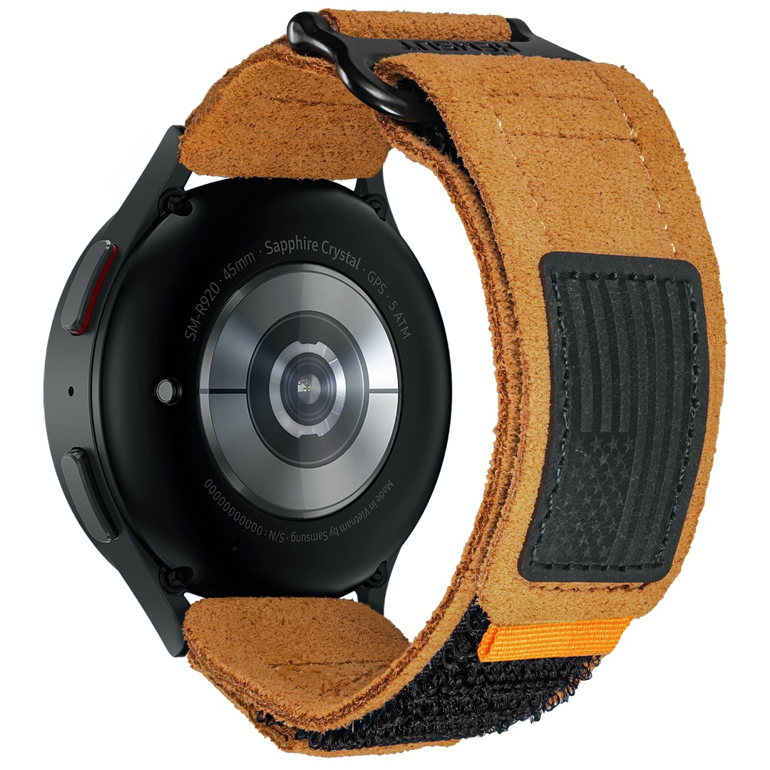 Quick Release Velcro Suede Leather Watch Bands | Hemsut